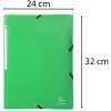Exacompta složka Okap DIN A4 3 chlopně elastická PP světle zelená 0,5 mm
