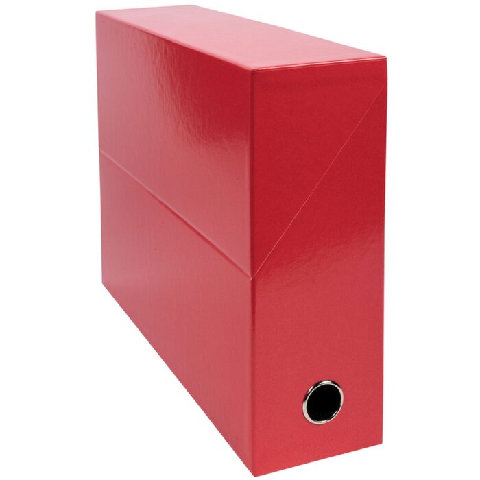 Exacompta přenosový box kartonový hřbet 90mm 25x33cm pro DIN A4 Iderama červený