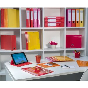 Exacompta přenosový box kartonový hřbet 90mm 25x33cm pro DIN A4 Iderama červený