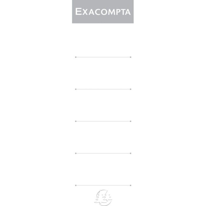 Exacompta 5378E Samolepicí štítek na hřbet 70 mm bílý 10 kusů