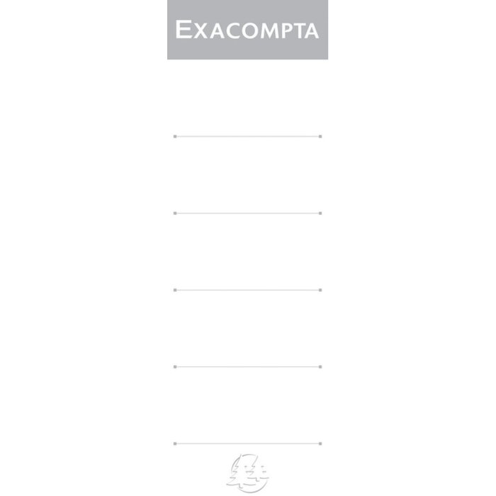 Exacompta hřbetní štítky 80 mm bílé 185x56 mm balení 10 kusů