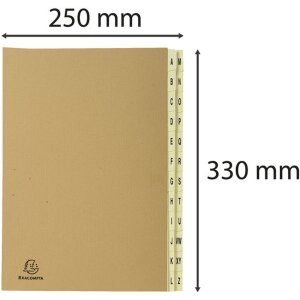 Organizér Exacompta 24 přihrádek A-Z Kraft DIN A4 25x33 cm
