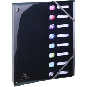 Exacompa organizér s natahovacím hřbetem 8 přihrádek DIN A4 Iderama assorted