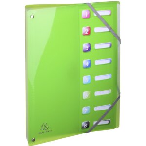 Exacompa organizér s natahovacím hřbetem 8 přihrádek DIN A4 Iderama assorted
