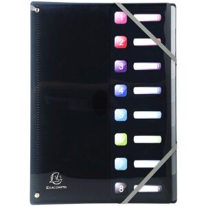 Exacompa organizér s natahovacím hřbetem 8 přihrádek DIN A4 Iderama assorted