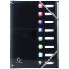 Exacompa organizér s natahovacím hřbetem 8 přihrádek DIN A4 Iderama assorted