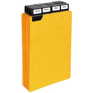 Exacompta 13748E Dělicí štítky s okénkem 210x148mm černé 25 kusů