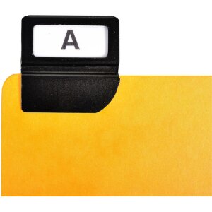 Exacompta 13748E Dělicí štítky s okénkem 210x148mm černé 25 kusů