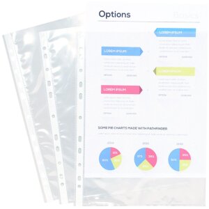 Exacompta 5000E Kapsy na složky A4 polypropylen 60µ krystal 100 kusů