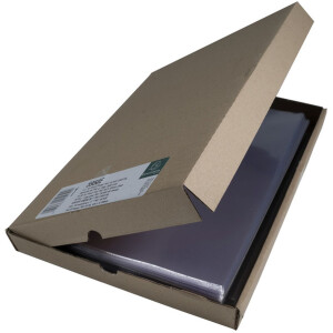 Exacompta 5950E balení 50 hladkých pořadačů z PVC 180µ A4 s křišťálovým povrchem