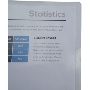 Exacompta 5950E balení 50 hladkých pořadačů z PVC 180µ A4 s křišťálovým povrchem