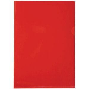 Exacompta kapsy na spisy 130µ DIN A4 červené 100 kusů PVC hladké