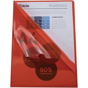 Exacompta kapsy na spisy 130µ DIN A4 červené 100 kusů PVC hladké