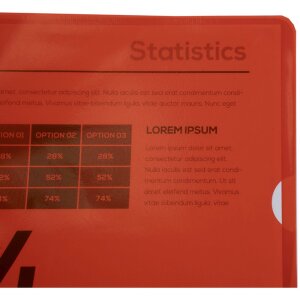 Exacompta kapsy na spisy 130µ DIN A4 červené 100 kusů PVC hladké