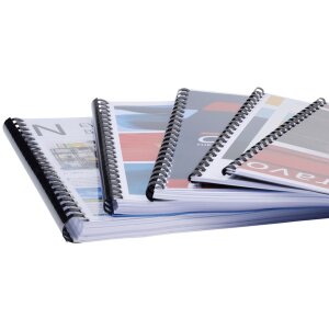 Exacompta krabice 100 spirál 12 mm PVC pro vazbu DIN A4 černá