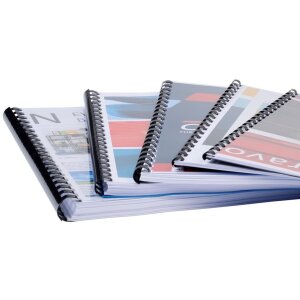 Exacompta 75901E Balení 50 vázacích spirál 45 mm PVC pro DIN A4 černá