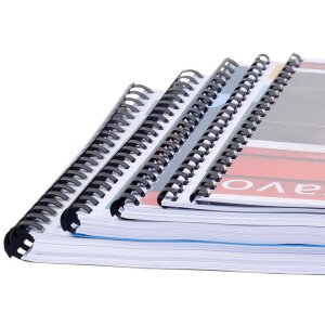 Exacompta 75901E Balení 50 vázacích spirál 45 mm PVC pro DIN A4 černá
