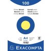 Exacompta indexové karty DIN A4 100 ks žluté 205 g/m²
