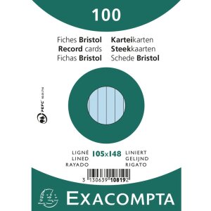 Exacompta indexové karty A6 linkované 100...