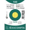 Exacompta indexové karty A7 linkované 100 ks žluté 74x105mm 205g/m²