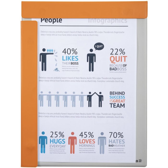 Exacompta 19394E Magnetický klipboard A4 plastový kryt oranžový