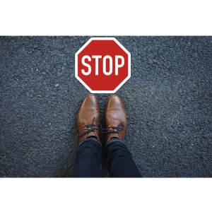 Samolepicí štítek Exacompta Stop 30 cm