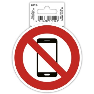 Samolepicí cedule Zákaz mobilních...