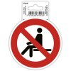 Samolepicí cedule Zákaz sezení 10 cm