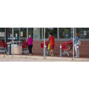 Samolepicí nápis Dodržujte vzdálenost 20 cm