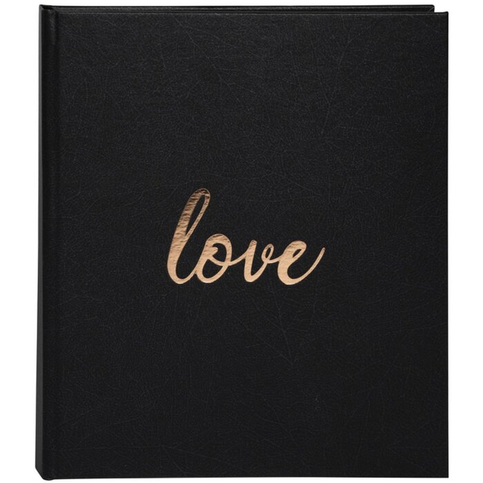 Exacompta kniha návštěv Love černá 21x19 cm 140 bílých stran