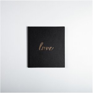 Exacompta kniha návštěv Love černá 21x19 cm 140 bílých stran