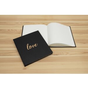 Exacompta kniha návštěv Love černá 21x19 cm 140 bílých stran