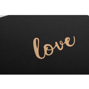 Exacompta kniha návštěv Love černá 21x19 cm 140 bílých stran