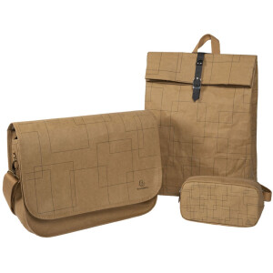 Papírová taška Exacompta ve vzhledu kůže 39x27x13cm Eterneco geometrické motivy