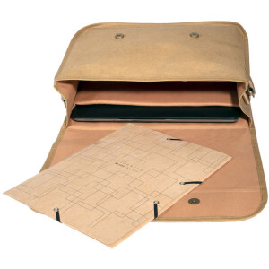 Papírová taška Exacompta ve vzhledu kůže 39x27x13cm Eterneco geometrické motivy