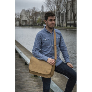 Papírová taška Exacompta ve vzhledu kůže 39x27x13cm Eterneco geometrické motivy