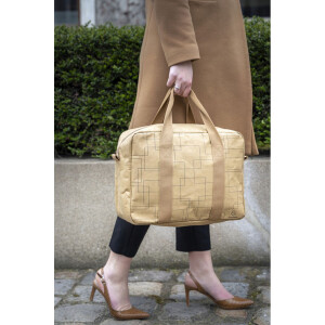 Taška Exacompta 39x29x15cm vzhled papírové kůže Eterneco hnědá geometrické motivy