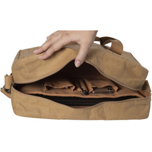 Taška Exacompta 39x29x15cm vzhled papírové kůže Eterneco hnědá geometrické motivy