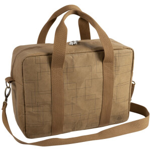 Taška Exacompta 39x29x15cm vzhled papírové kůže Eterneco hnědá geometrické motivy