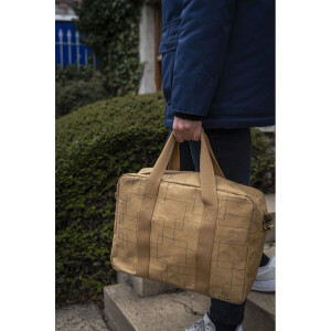 Taška Exacompta 39x29x15cm vzhled papírové kůže Eterneco hnědá geometrické motivy