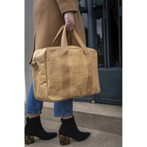 Taška Exacompta 39x29x15cm vzhled papírové kůže Eterneco hnědá geometrické motivy