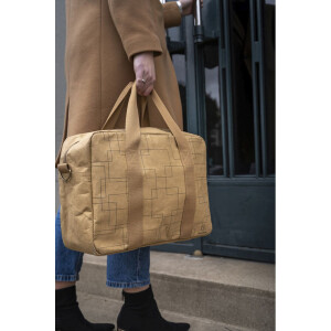 Taška Exacompta 39x29x15cm vzhled papírové kůže Eterneco hnědá geometrické motivy