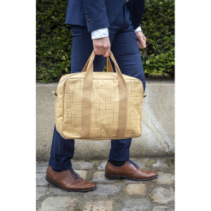 Taška Exacompta 39x29x15cm vzhled papírové kůže Eterneco hnědá geometrické motivy