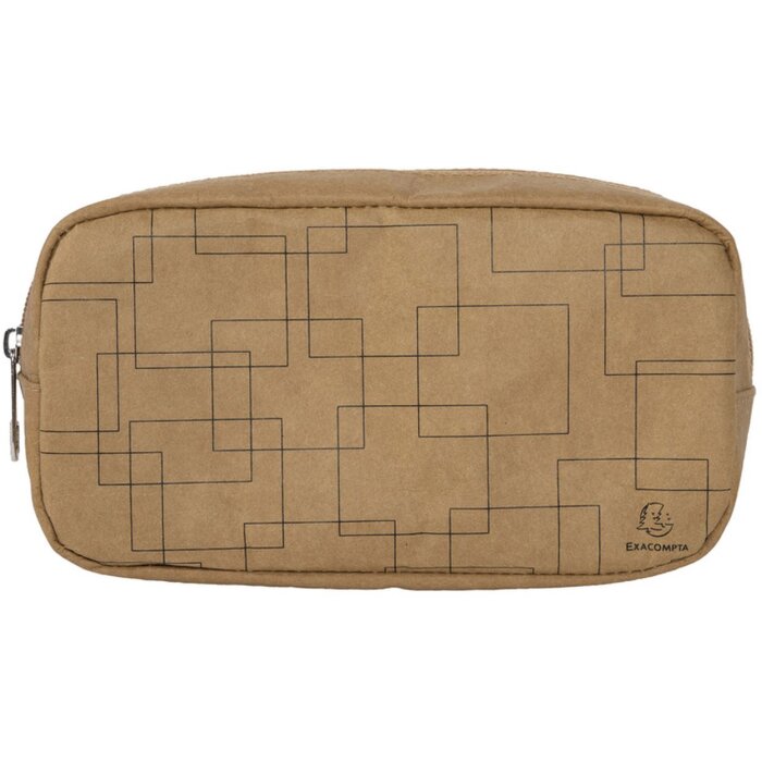 Exacompta penál 21x11x7 cm papír ve vzhledu kůže Eterneco Brown