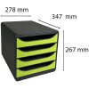 Exacompta zásuvkový box Big Box 4 otevřené zásuvky Iderama anýzově zelená