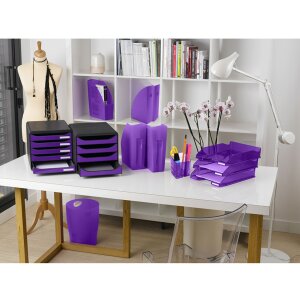 Exacompta zásuvkový box Big Box Plus Iderama Violet Glossy 5 zásuvek A4+