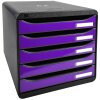 Exacompta zásuvkový box Big Box Plus Iderama Violet Glossy 5 zásuvek A4+