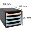 Exacompta zásuvkový box Big Box Plus Aquarel 4 otevřené zásuvky A4+ stohovatelné