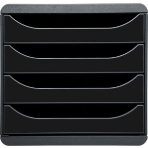 Exacompta 3104214D Zásuvkový box Big Box Plus 4 otevřené zásuvky lesklá černá