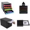 Exacompta 3104214D Zásuvkový box Big Box Plus 4 otevřené zásuvky lesklá černá